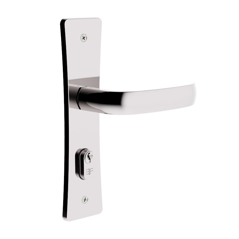 FECHADURA BELLA BROCA 40mm ESPELHO CROMADO 3F 712116