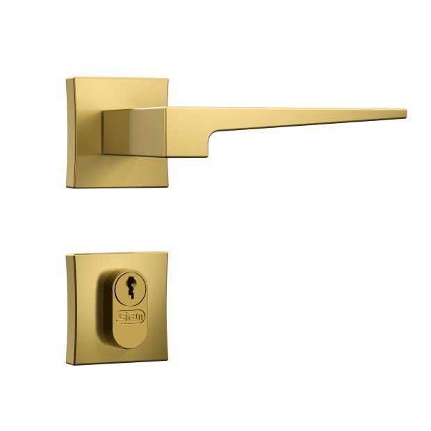 FECHADURA CLASSIC 3200 ROSETA QUADRADA GOLD STAM