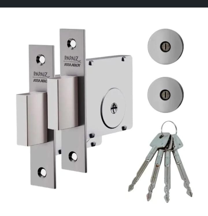 FECHADURA AUXILIAR 1400 - FIT CROMADA R68 TETRA 2x4 - CHAVE META PAPAIZ