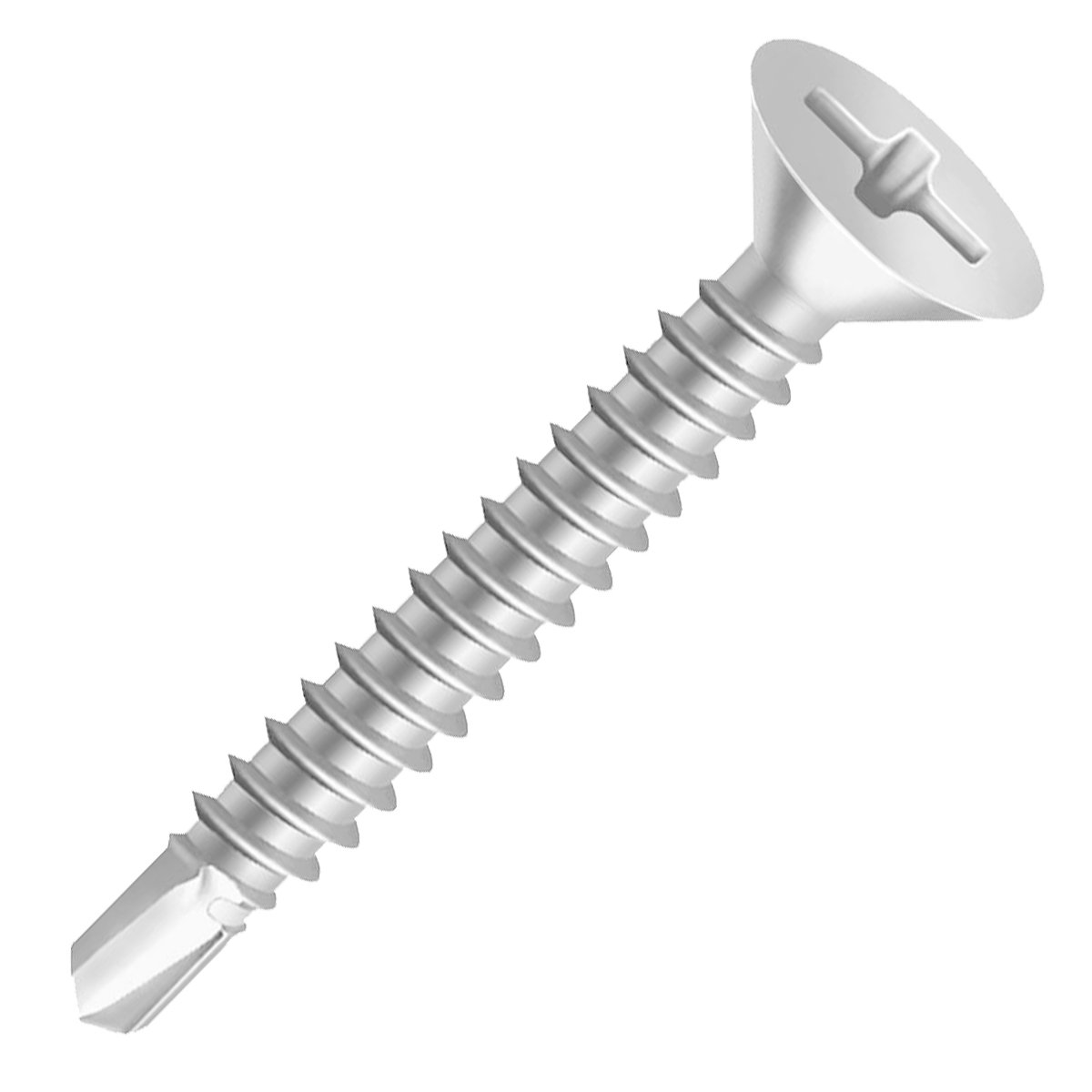 PARAFUSO CABEÇA CHATA PHILLIPS AUTO ATARRAXANTE PONTA BROCA ZINCADO BRANCO 3,9x25mm CISER