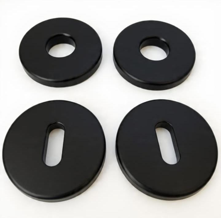 JOGO DE ROSETA INTERNA CLASSIC EM INOX PRETO STAM